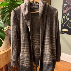 Cashmere hooded cardigan
